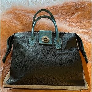 Bellini Leather Satchel, Made in Italy